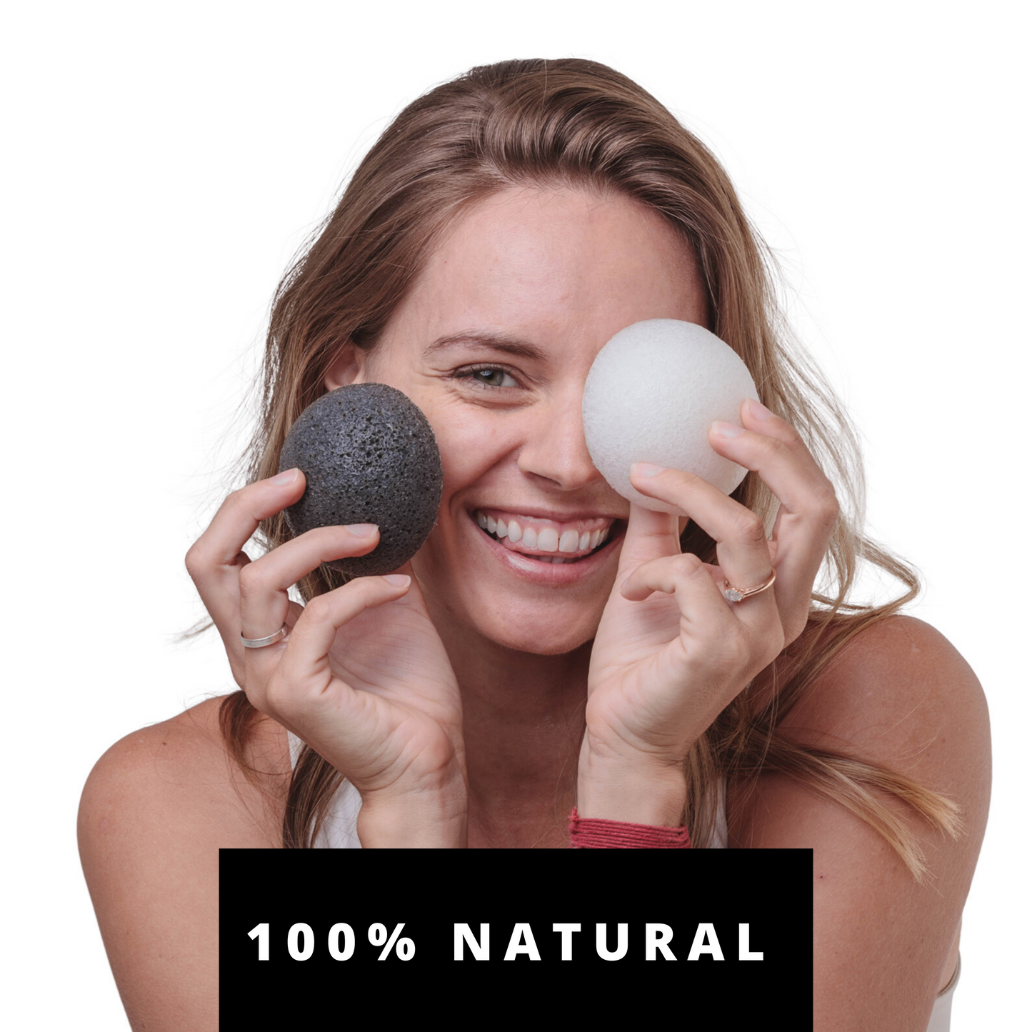 PURE SOL. Beauty Face Buff Charcoal Konjac Face Sponge
