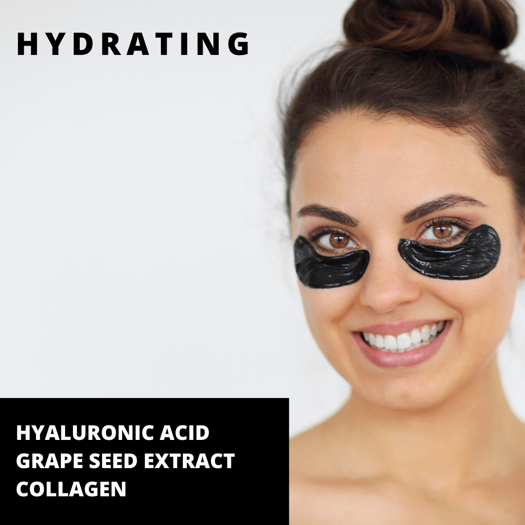 PURE SOL. Beauty  Wake Up Hydrogel Eye Mask Charcoal  + Hyaluronic