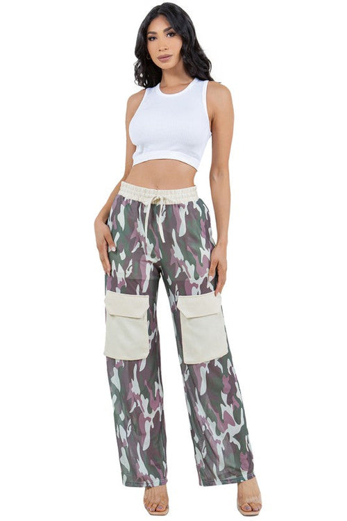 WOMEN FASHION LONG CARGO BOTTOM PANTS