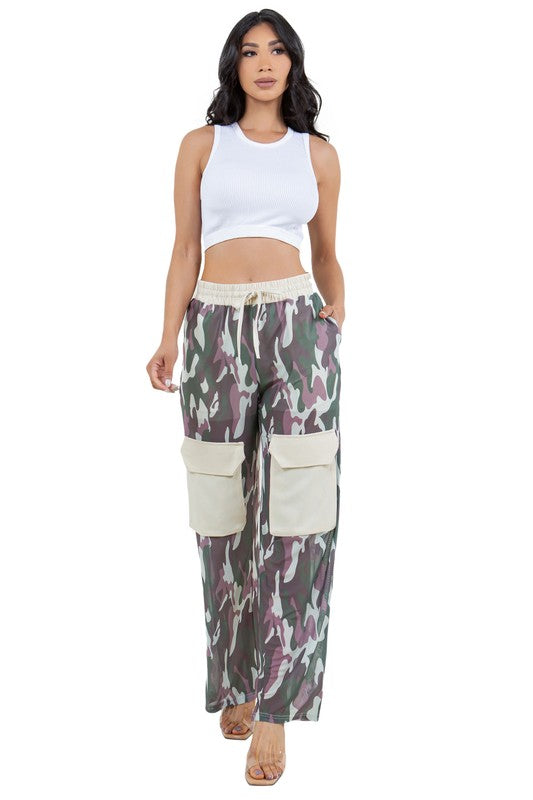 WOMEN FASHION LONG CARGO BOTTOM PANTS