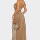 Vintage Washed Distressed Cargo Maxi Dress