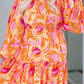 Abstract Smocked Bust Ruffle Mini Dress