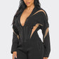 Chic Mesh-Panelled Black Romper