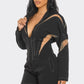 Chic Mesh-Panelled Black Romper