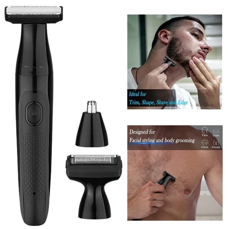 3in1 Grooming Kit Hair Trimmer Electric for Men Body Beard Hair