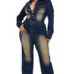 WOMEN FASHION DENIM JUMPSUIT