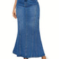 WOMEN FASHION DENIM MAXI SKIRTS