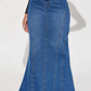 WOMEN FASHION DENIM MAXI SKIRTS