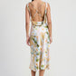 FLORAL MIDI COWL NECK DRESS