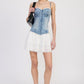 MINI CORSET DENIM DRESS