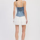 MINI CORSET DENIM DRESS