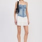 MINI CORSET DENIM DRESS