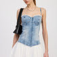 MINI CORSET DENIM DRESS