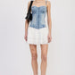 MINI CORSET DENIM DRESS