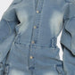 Sculpted Edge Denim Romper