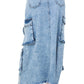 WOMEN FASHION LONG MAXI DENIM SKIRT