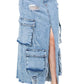 WOMEN FASHION LONG MAXI DENIM SKIRT