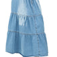 WOMEN FASHION LONG MAXI DENIM SKIRT