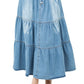 WOMEN FASHION LONG MAXI DENIM SKIRT
