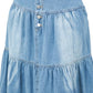 WOMEN FASHION LONG MAXI DENIM SKIRT
