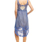 Embroidered Sheer Layered Dress