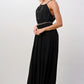 Halter Neck Maxi Dress with Beaded Waist Detail