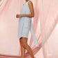 Women's Sleeveless Hi-lo Shift Dress In Mist Blue
