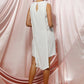 Women's Sleeveless Hi-lo Shift Dress In Ivory