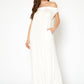 Women's Off Shoulder Wide Leg Jumpsuit With Pockets
