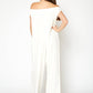 Women's Off Shoulder Wide Leg Jumpsuit With Pockets