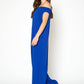 Women's Off Shoulder Wide Leg Jumpsuit With Pockets