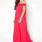 Women's Off Shoulder Wide Leg Jumpsuit With Pockets