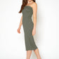 Women's Tube Bodycon Midi Dress