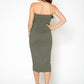 Women's Tube Bodycon Midi Dress