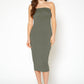 Women's Tube Bodycon Midi Dress