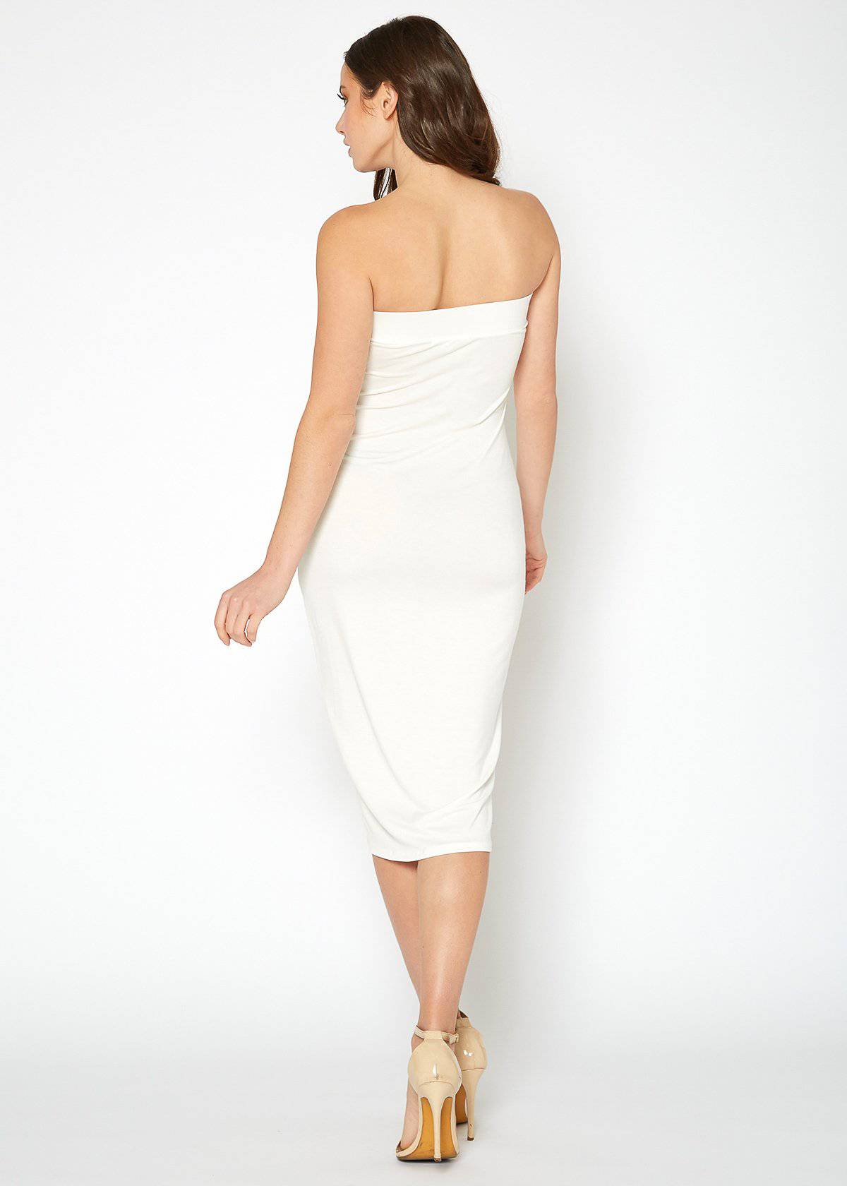 Women's Tube Bodycon Midi Dress