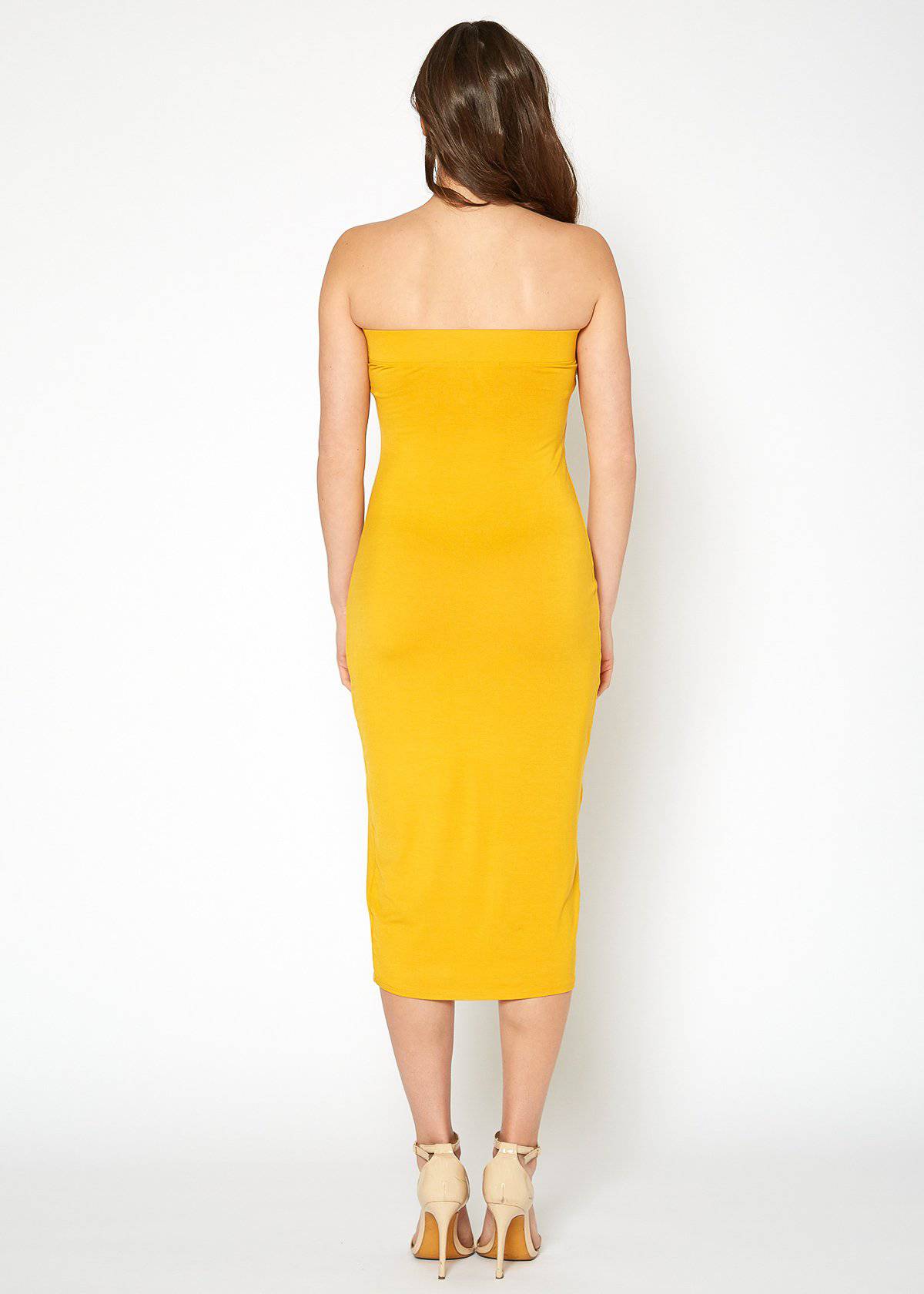 Women's Tube Bodycon Midi Dress