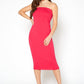 Women's Tube Bodycon Midi Dress