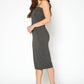 Women's Tube Bodycon Midi Dress