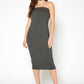 Women's Tube Bodycon Midi Dress