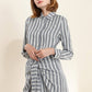 Women's Lace Trim Wrapped Shirt Dress in Ditsy Gingham