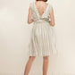 Women's Sleeveless Button Down Stripe Dress in Sage