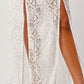 Elegant Black Lace Maxi Dress with Side Slit