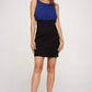 Sleeveless Two-Tone Fitted Dress