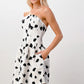 Strapless Printed A-Line Dress