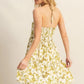 HYFVE Floral Print Halter Neck Tiered Mini Dress