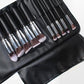 10 pc Makeup Brush Set all Wooden Handles
