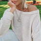 Knitted solid top neck sweater jumper Women autumn