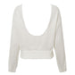 Knitted hollow out top pullover Women backless long sleeve