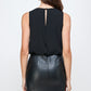 Sleeveless Textured Shift Dress – Modern Glamour